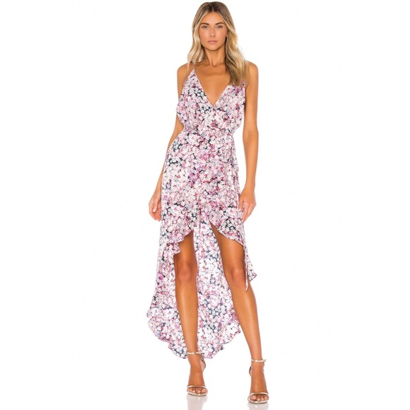 Michael Costello x Revolve Thaia Dress in Pink Blossom Floral